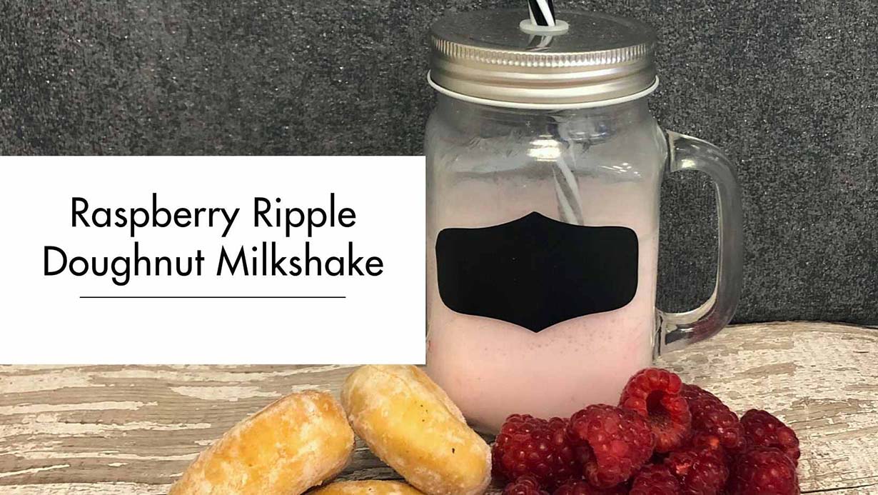 Raspberry Ripple Doughnut Milkshake